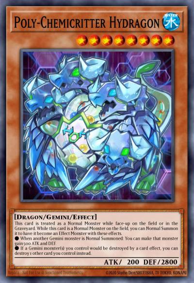 Poly-Chemicritter Hydragon Common INOV-EN027 Invasion Vengeance Yugioh card