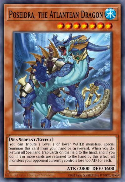Poseidra the Atlantean Dragon Ultra Rare SDRE-EN001 Realm of the Sea Emperor Structure Deck Yugioh card