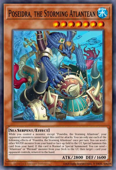 Poseidra the Storming Atlantean Quarter Century Secret Rare SUDA-EN016 Supreme Darkness Yugioh card