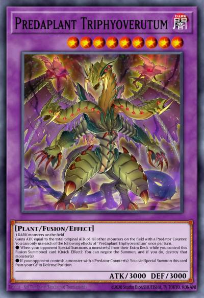 Predaplant Triphyoverutum Super Rare LED5-EN045 Legendary Duelists Immortal Destiny Yugioh card