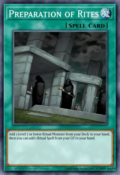 Preparation of Rites Collector's Rare RA02-EN056 25th Anniversary Rarity Collection II Yugioh card