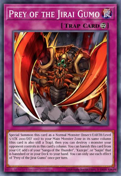 Prey of the Jirai Gumo Rare MAZE-EN010 Maze of Memories Yugioh card