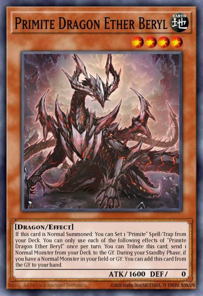 Primite Dragon Ether Beryl Secret Rare BLMM-EN130 Battles of Legend Monster Mayhem Yugioh card