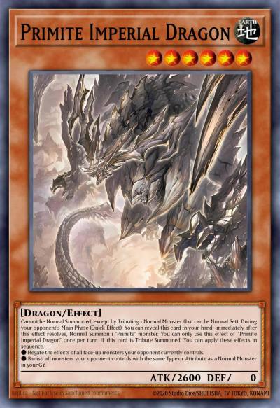 Primite Imperial Dragon Prismatic Secret Rare MP25-EN099 2025 Mega-Pack Tin Yugioh card
