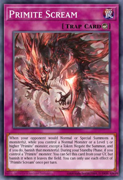 Primite Scream Common SUDA-EN076 Supreme Darkness Yugioh card