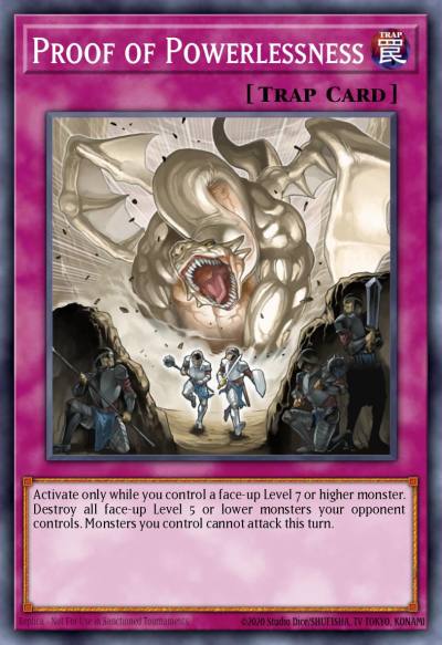 Proof of Powerlessness Common RGBT-EN076 Raging Battle Yugioh card
