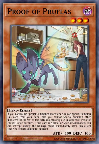 Proof of Pruflas Rare MP22-EN105 2022 Tin of the Pharaohs Gods Yugioh card