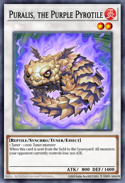 Puralis the Purple Pyrotile Rare SHSP-EN057 Shadow Specters Yugioh card