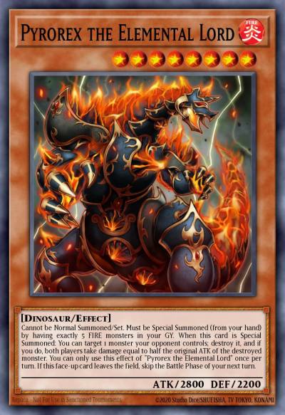 Pyrorex the Elemental Lord Ultra Rare BLRR-EN069 Battles of Legend Relentless Revenge Yugioh card