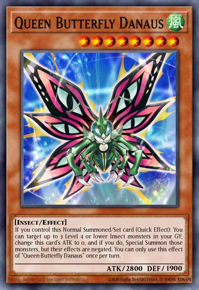 Queen Butterfly Danaus Super Rare PHHY-EN094 Photon Hypernova Yugioh card