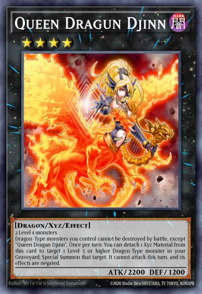 Queen Dragun Djinn Super Rare GAOV-EN049 Galactic Overlord Yugioh card
