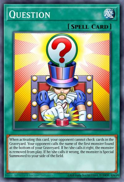 Question Super Rare DR1-EN053 Dark Revelation Volume 1 Yugioh card