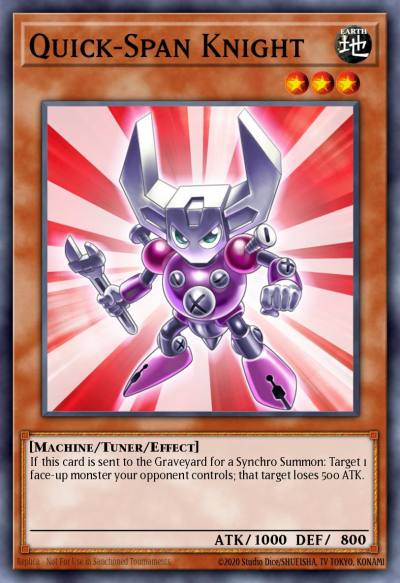Quick-Span Knight Super Rare PRC1-EN006 Premium Collection Tin Yugioh card