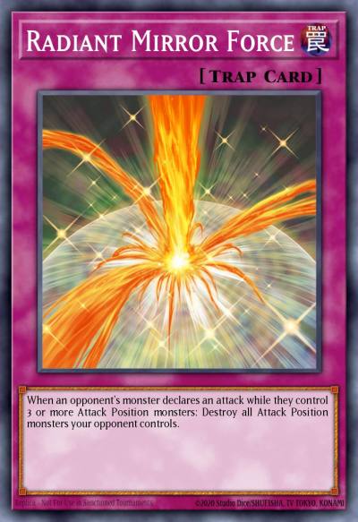 Radiant Mirror Force Super Rare FOTB-EN055 Force of the Breaker Yugioh card