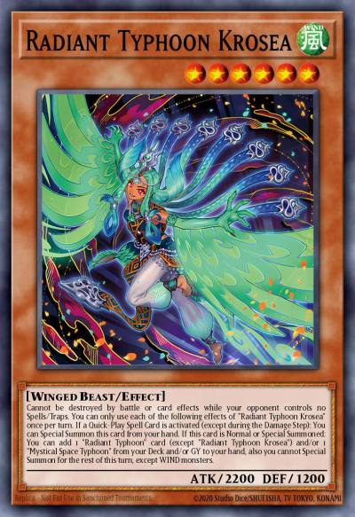 Radiant Typhoon Krosea Secret Rare DOOD-EN015 Doom of Dimensions Yugioh card