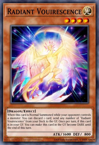 Radiant Vouirescence Super Rare MP22-EN018 2022 Tin of the Pharaohs Gods Yugioh card