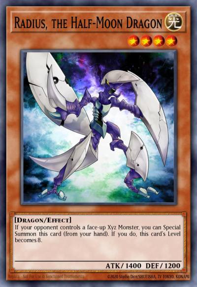 Radius the Half-Moon Dragon Common LTGY-EN014 Lord of the Tachyon Galaxy Yugioh card