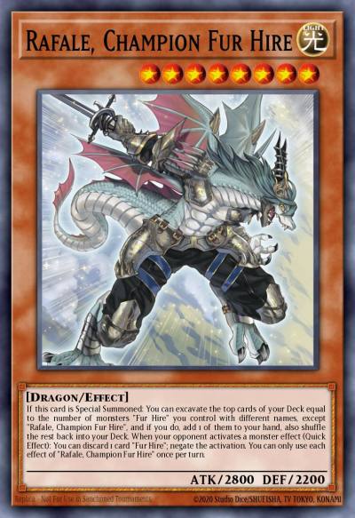 Rafale Champion Fur Hire Common MP19-EN253 2019 Gold Sarcophagus Tin Mega Pack Yugioh card
