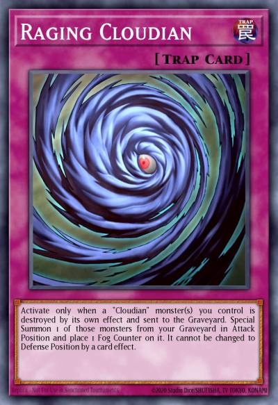 Raging Cloudian Common LODT-EN076 Light of Destruction Yugioh card