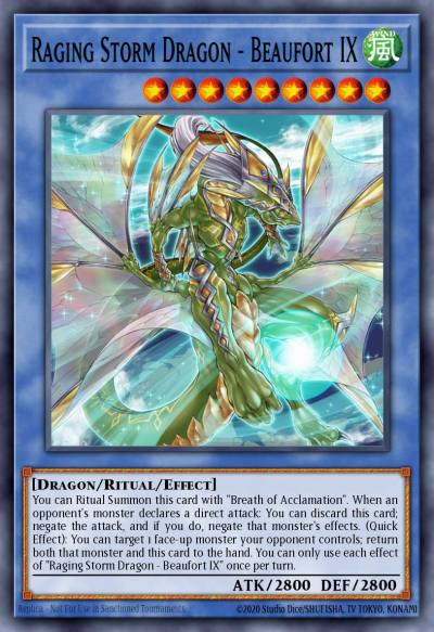 Raging Storm Dragon - Beaufort IX Common BLVO-EN082 Blazing Vortex Yugioh card