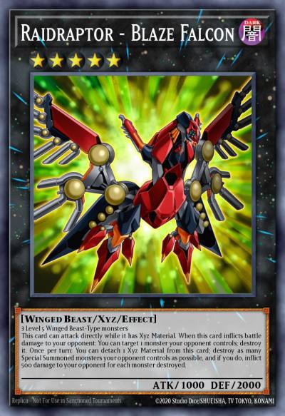 Raidraptor - Blaze Falcon Rare CROS-EN048 Crossed Souls Yugioh card