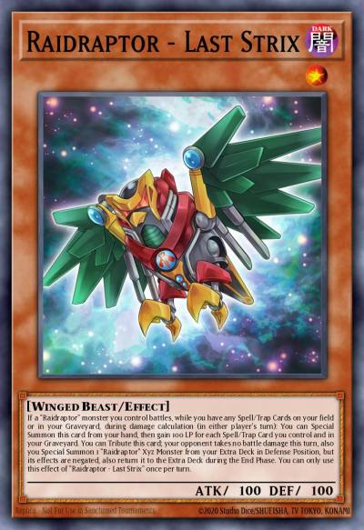 Raidraptor - Last Strix Common WIRA-EN015 Wing Raiders Yugioh card