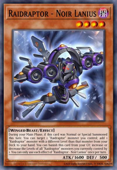Raidraptor - Noir Lanius Common MP25-EN302 2025 Mega-Pack Tin Yugioh card