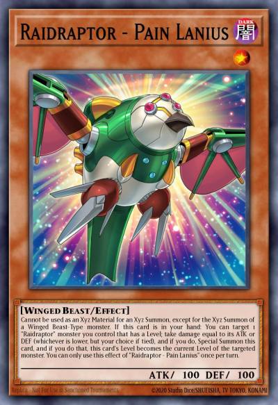 Raidraptor - Pain Lanius Common MP17-EN007 2017 Mega-Tin Mega Pack Yugioh card