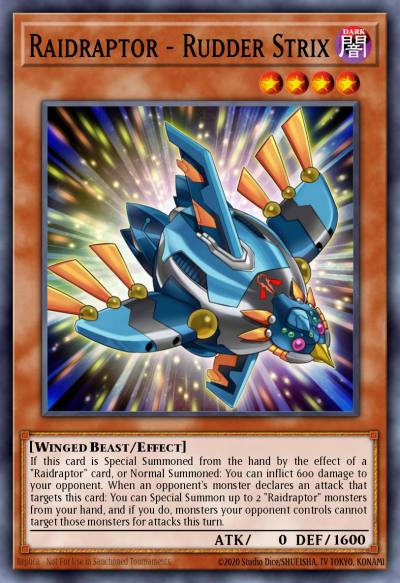 Raidraptor - Rudder Strix Common BLC1-EN047 Battles of Legend Chapter 1 Yugioh card