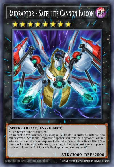 Raidraptor - Satellite Cannon Falcon Common BLC1-EN073 Battles of Legend Chapter 1 Yugioh card