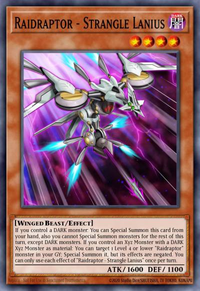 Raidraptor - Strangle Lanius Super Rare PHRA-EN005 Phantom Rage Yugioh card