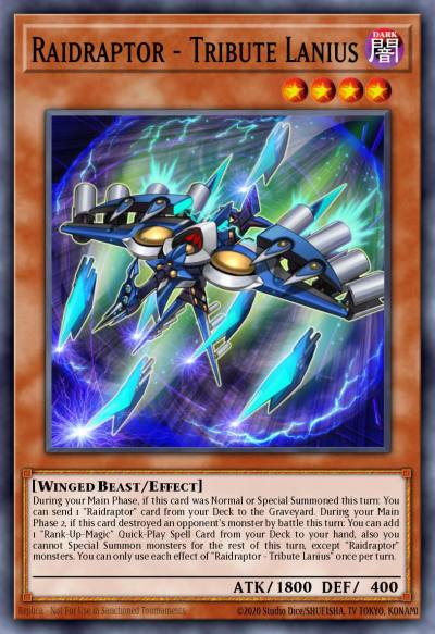 Raidraptor - Tribute Lanius Ultra Rare GFTP-EN084 Ghosts From the Past Yugioh card