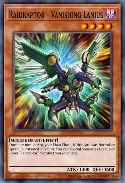 Raidraptor - Vanishing Lanius Common MP15-EN201 2015 Mega-Tin Mega Pack Yugioh card