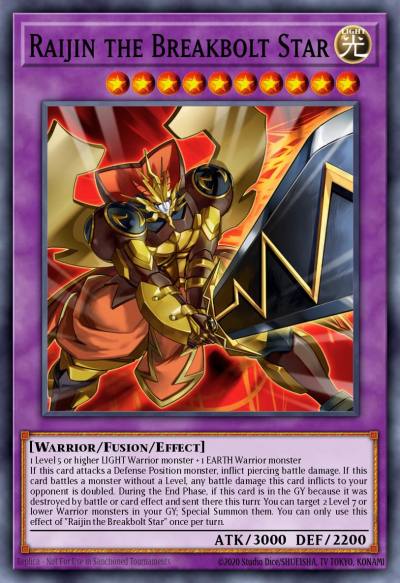 Raijin the Breakbolt Star Ultra Rare BLCR-EN037 Battles of Legend Crystal Revenge Yugioh card