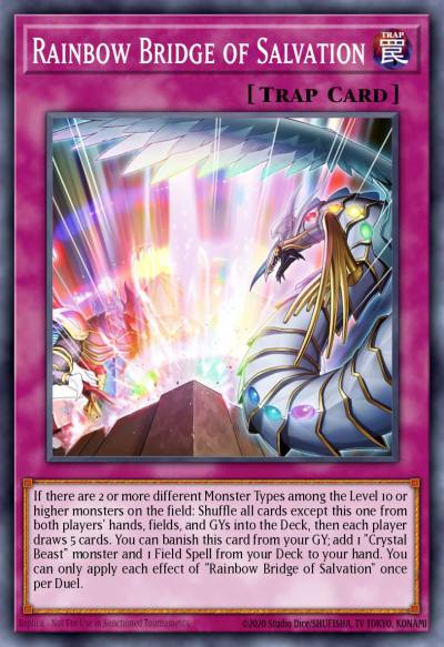 Rainbow Bridge of Salvation Prismatic Secret Rare MP22-EN270 2022 Tin of the Pharaohs Gods Yugioh card