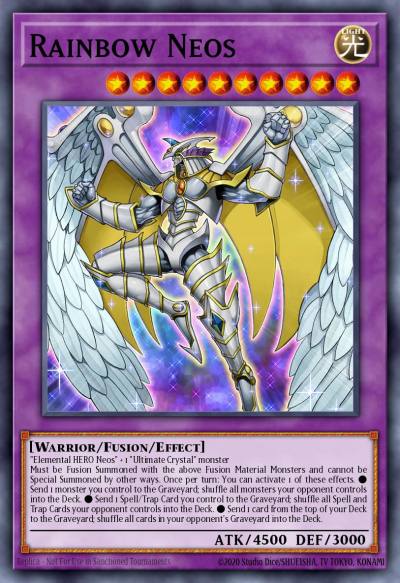 Rainbow Neos Super Rare LCGX-EN074 Legendary Collection 2 The Duel Academy Years Mega Pack Yugioh card