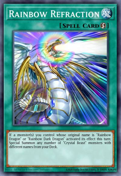 Rainbow Refraction Common MP19-EN069 2019 Gold Sarcophagus Tin Mega Pack Yugioh card