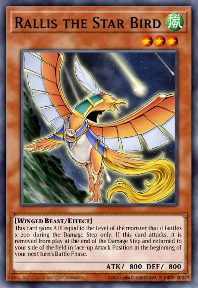 Rallis the Star Bird Common POTD-EN007 Power of the Duelist Yugioh card