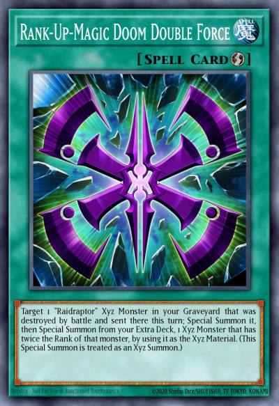 Rank-Up-Magic Doom Double Force Rare WIRA-EN027 Wing Raiders Yugioh card