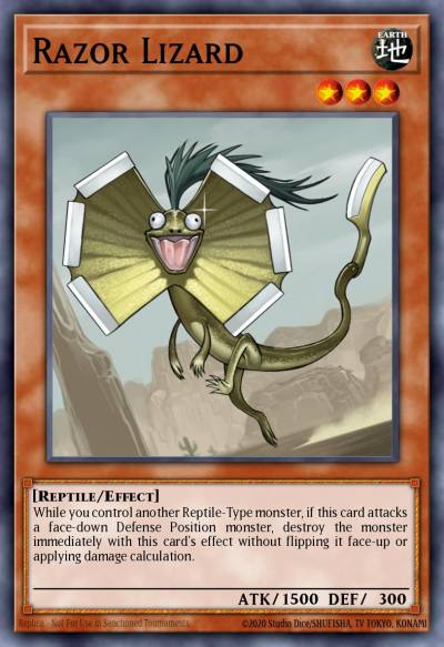 Razor Lizard Common TAEV-EN036 Tactical Evolution Yugioh card