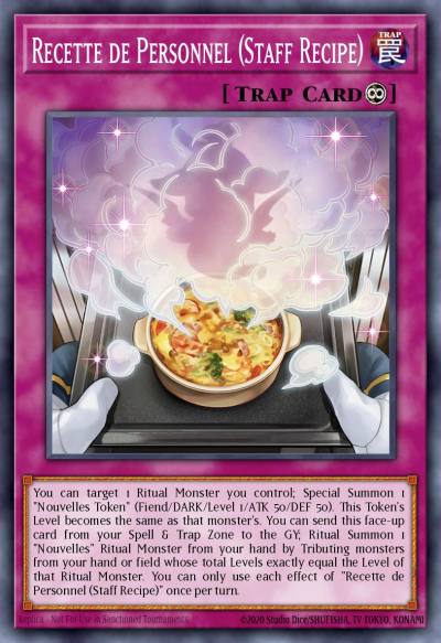 Recette de Personnel (Staff Recipe) Rare WISU-EN039 Wild Survivors Yugioh card