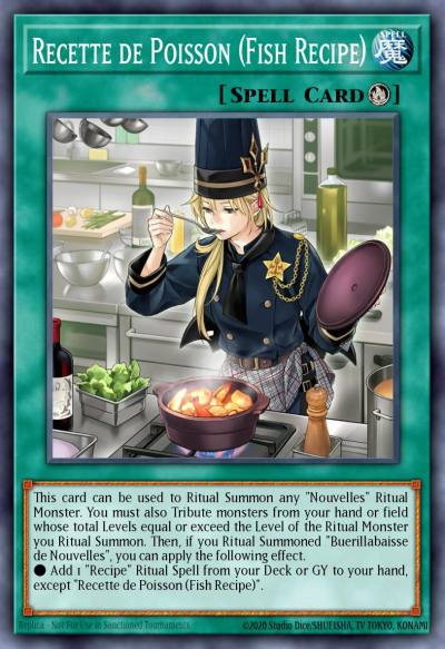 Recette de Poisson (Fish Recipe) Super Rare WISU-EN037 Wild Survivors Yugioh card