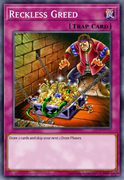 Reckless Greed Mosaic Rare BP02-EN175 Battle Pack 2 War of the Giants Yugioh card