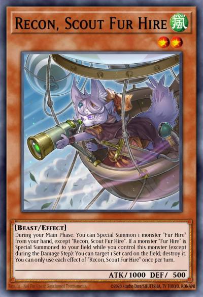 Recon Scout Fur Hire Common MP19-EN245 2019 Gold Sarcophagus Tin Mega Pack Yugioh card