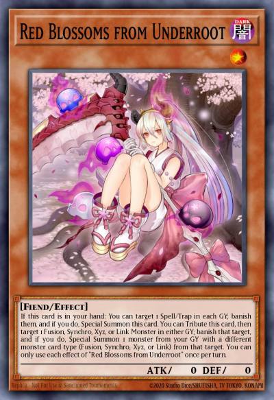 Red Blossoms from Underroot Ultra Rare DUDE-EN006 Duel Devastator Yugioh card
