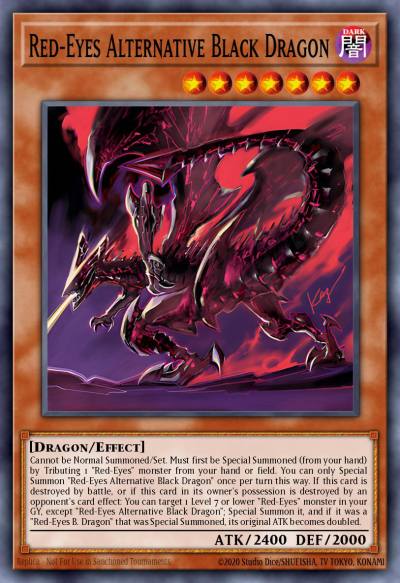 Red-Eyes Alternative Black Dragon Prismatic Secret Rare TN19-EN005 2019 Gold Sarcophagus Tin Yugioh card