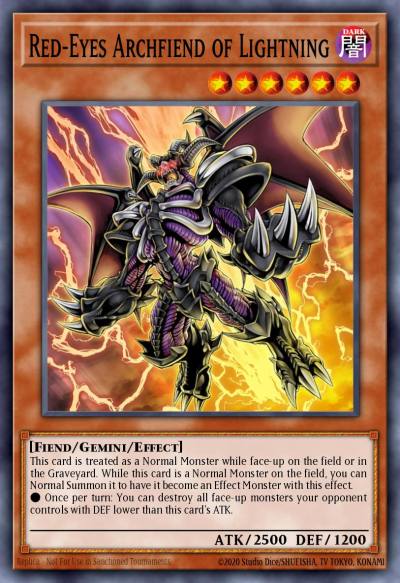 Red-Eyes Archfiend of Lightning Super Rare CORE-EN023 Clash of Rebellions Yugioh card
