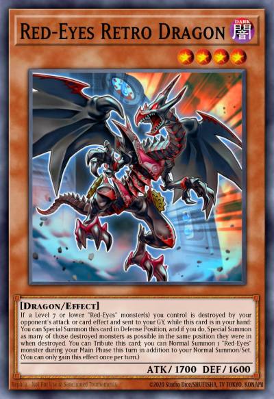 Red-Eyes Retro Dragon Super Rare BOSH-EN095 Breakers of Shadow Yugioh card