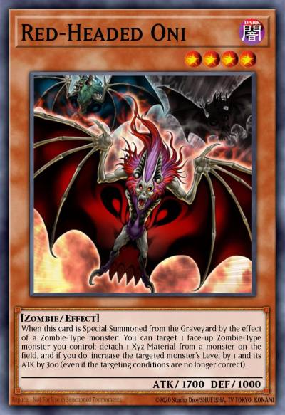 Red-Headed Oni Common GAOV-EN038 Galactic Overlord Yugioh card