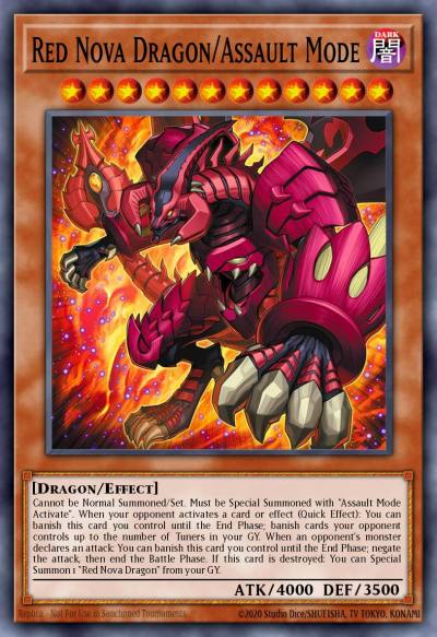 Red Nova Dragon/Assault Mode Common BLZD-EN004 Blazing Dominion Yugioh card